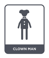 clown man icon vector