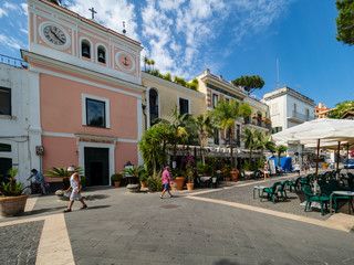 Fototapeta premium Casamicciola Terme, Corso Luigi Manzi, Ischia island, Naples, Gulf of Naples, Campania, Italy