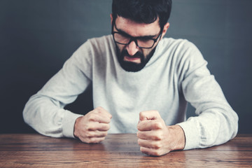 angry man fists