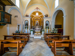 Fototapeta na wymiar Italy, Campania, Gulf of Naples, Naples, Ischia, Forio, Chiesa del Soccorso church