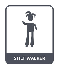 stilt walker icon vector