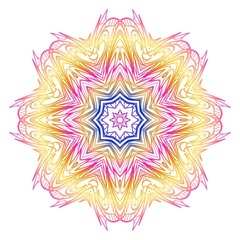 Vector round abstract Mandala style decorative element. Hand-Drawn Vector illustration. Can be used for textile, greeting card, coloring book, phone case print.