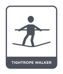 tightrope walker icon vector