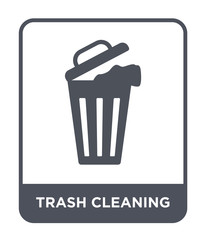 trash cleanin icon vector