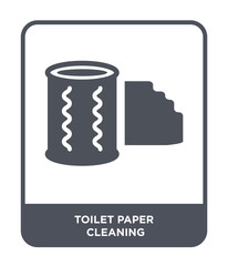 toilet paper cleanin icon vector