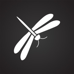 Easter bunny icon on black background for graphic and web design, Modern simple vector sign. Internet concept. Trendy symbol for website design web button or mobile app