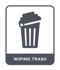 wiping trash icon vector