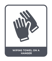Obraz premium wiping towel on a hanger icon vector
