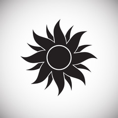 Spring sun icon on white background for graphic and web design, Modern simple vector sign. Internet concept. Trendy symbol for website design web button or mobile app