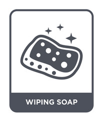 wiping soap icon vector