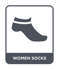 women socks icon vector