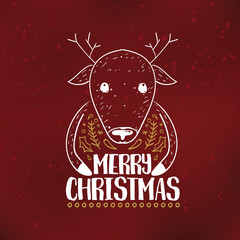 Merry Christmas typography.