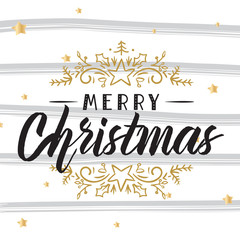 Merry Christmas typography.