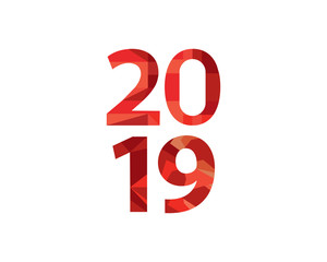 2019 Happy New Year  creative design for your greetings card, flyers, invitation, posters, brochure, banners, calendar - Vector