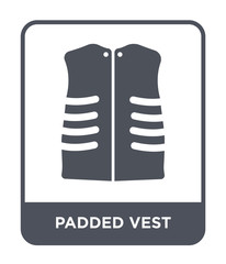 padded vest icon vector