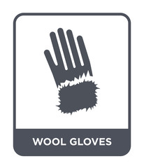 wool gloves icon vector