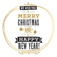 Merry Christmas typography.