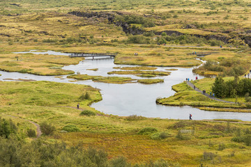 Landscape in Thingvellir National Park, Iceland