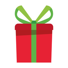 wrapped gift box on white background