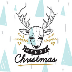 Merry Christmas typography.