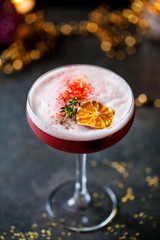 Christmas raspberry cocktail