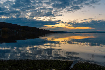 Magnificent sea sunset near Varna city.