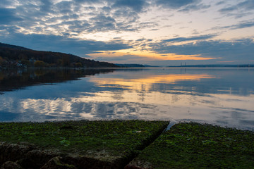 Magnificent sea sunset near Varna city.