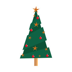 tree stars decoration on white background