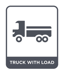 truck with load icon vector