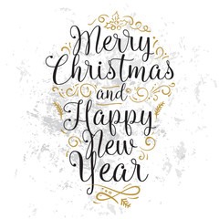 Merry Christmas typography.