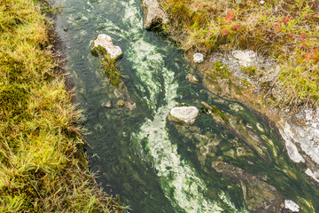 Hot geothermic river in Iceland