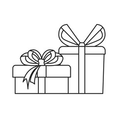 gift boxes on white background