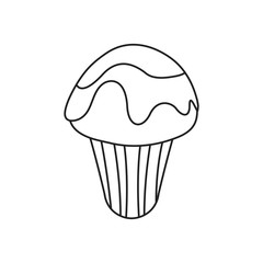 sweet ice cream on white background