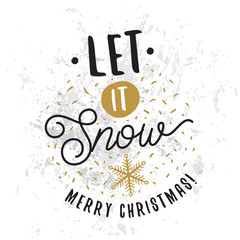 Fototapeta premium Merry Christmas typography.