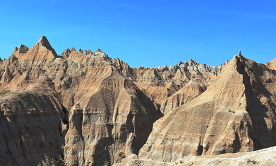 Afternoon view from Badlands National Park in South Dakota