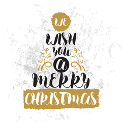 Obraz premium Merry Christmas typography.