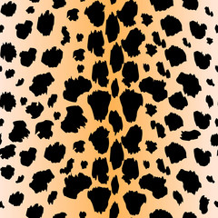Vector seamless pattern with leopard fur texture. Repeating leopard fur background for textile design, wrapping paper, wallpaper or scrapbooking. eps10