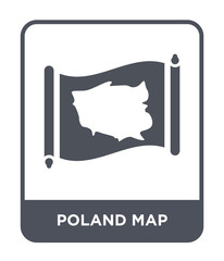 poland map icon vector