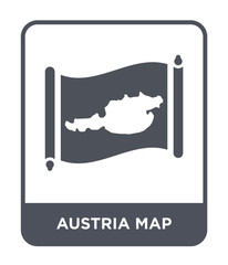 austria map icon vector