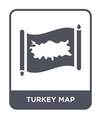 turkey map icon vector