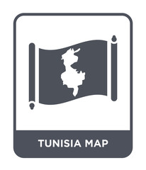 tunisia map icon vector