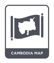 cambodia map icon vector