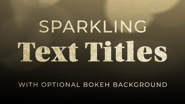 Sparkly Bokeh Title