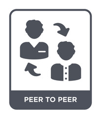 peer to peer icon vector