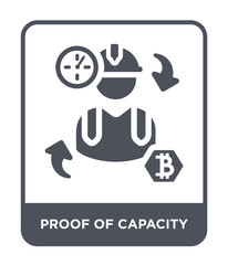 proof of capacity icon vector
