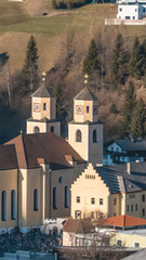 Smartphone HD wallpaper of beautiful old church with orange teal look