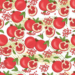 Grenade. Background, wallpaper, seamless. Setch on a white background.