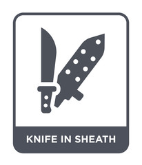 knife in sheath icon vector