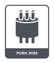 pork ribs icon vector