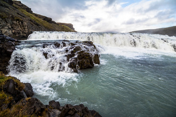 Fototapeta premium Gullfoss waterfall in Iceland, golden circle route